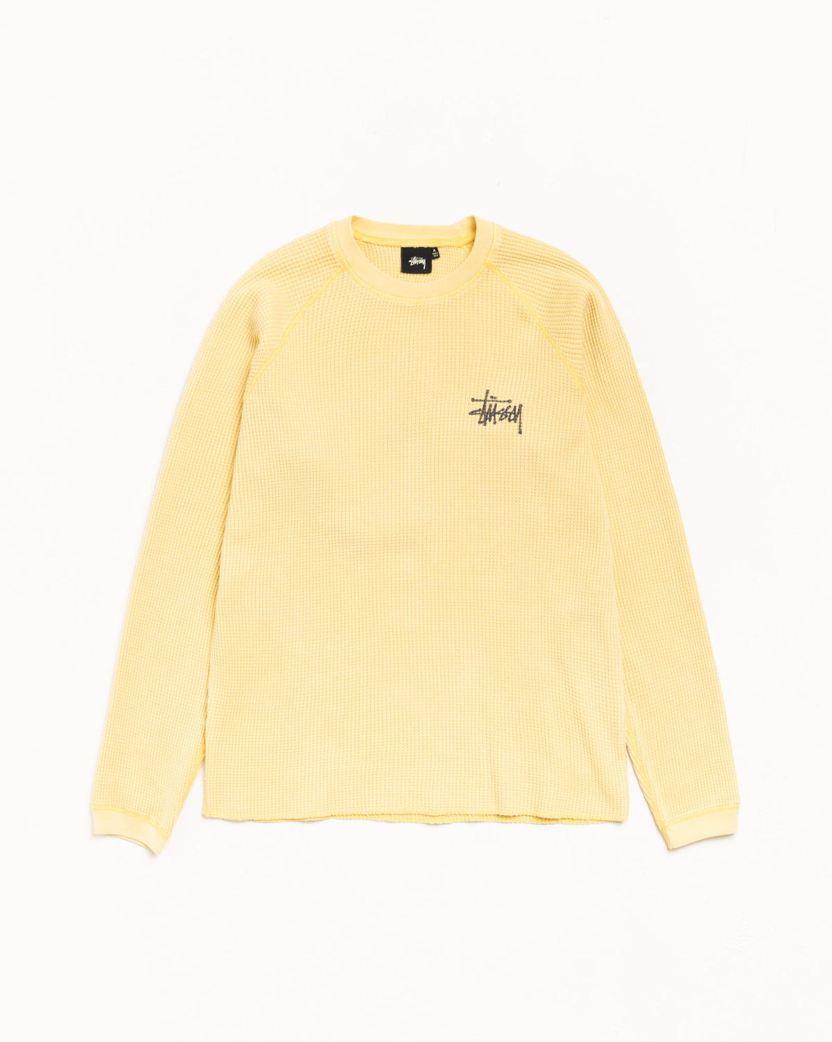 Pale Yellow Raglan Thermal Basic Stock