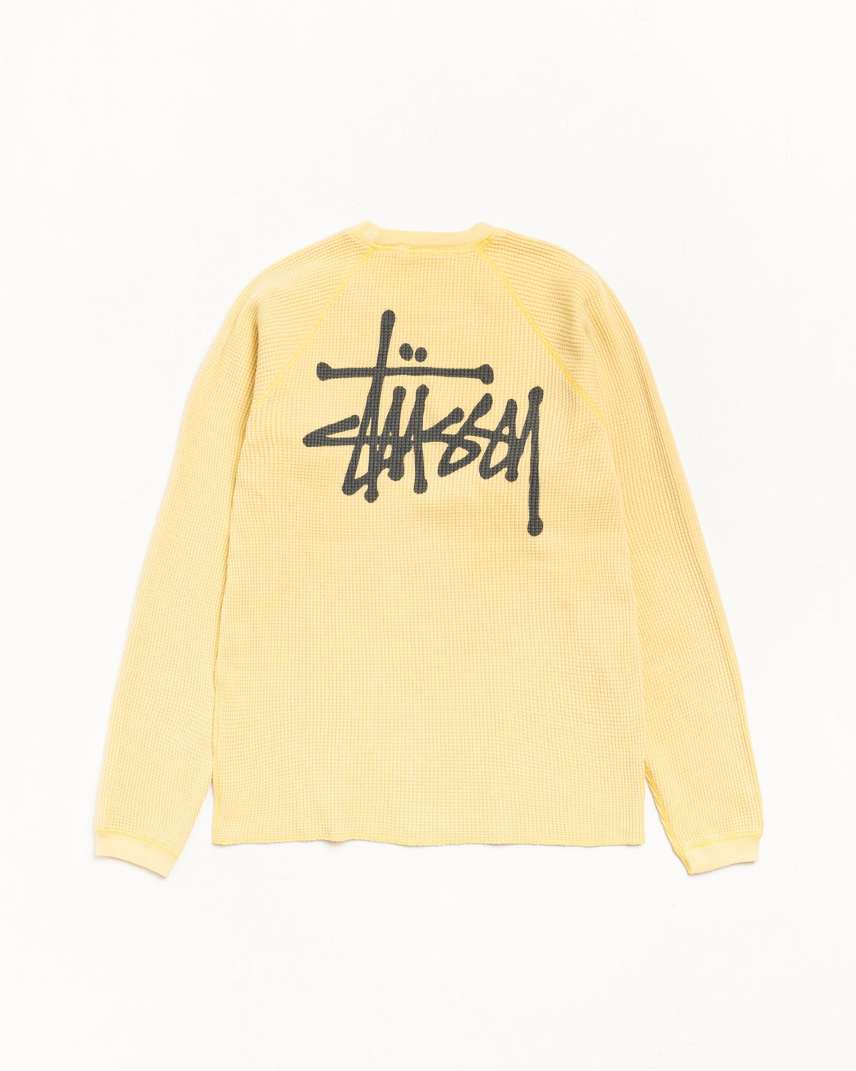 Pale Yellow Raglan Thermal Basic Stock