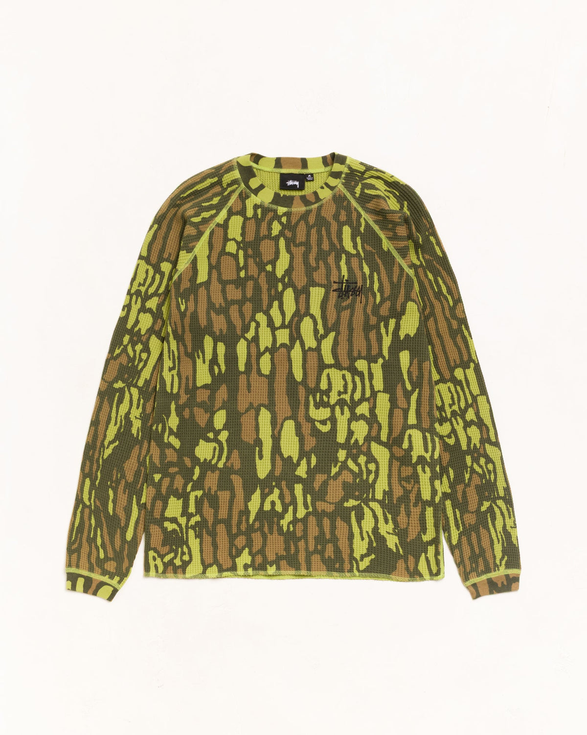 Tree Bark Camo Raglan Thermal Basic Stock