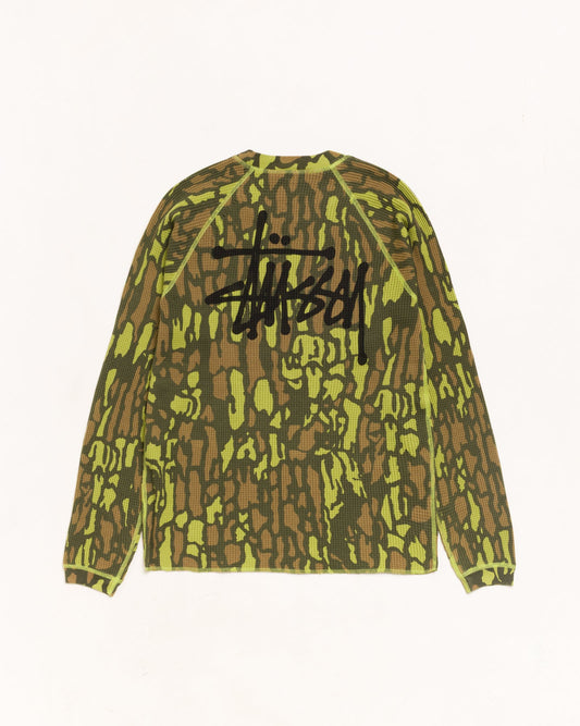 Tree Bark Camo Raglan Thermal Basic Stock