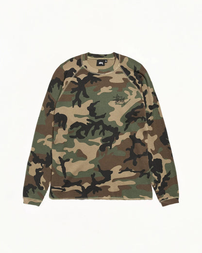 Woodland Camo Raglan Thermal Basic Stock