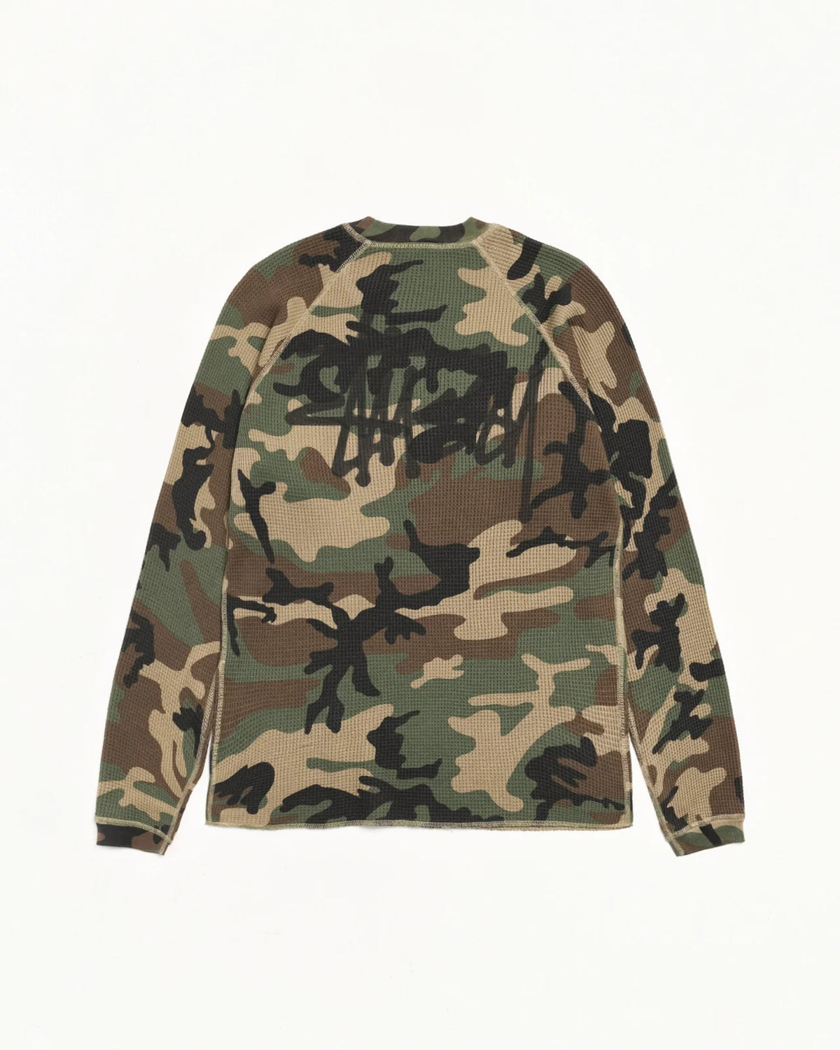 Woodland Camo Raglan Thermal Basic Stock