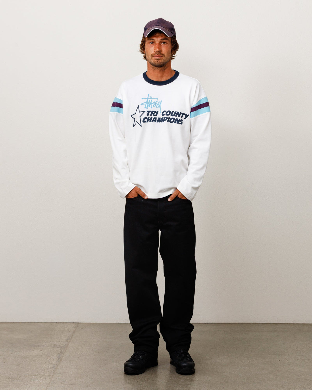 White LS Ringer Tee
