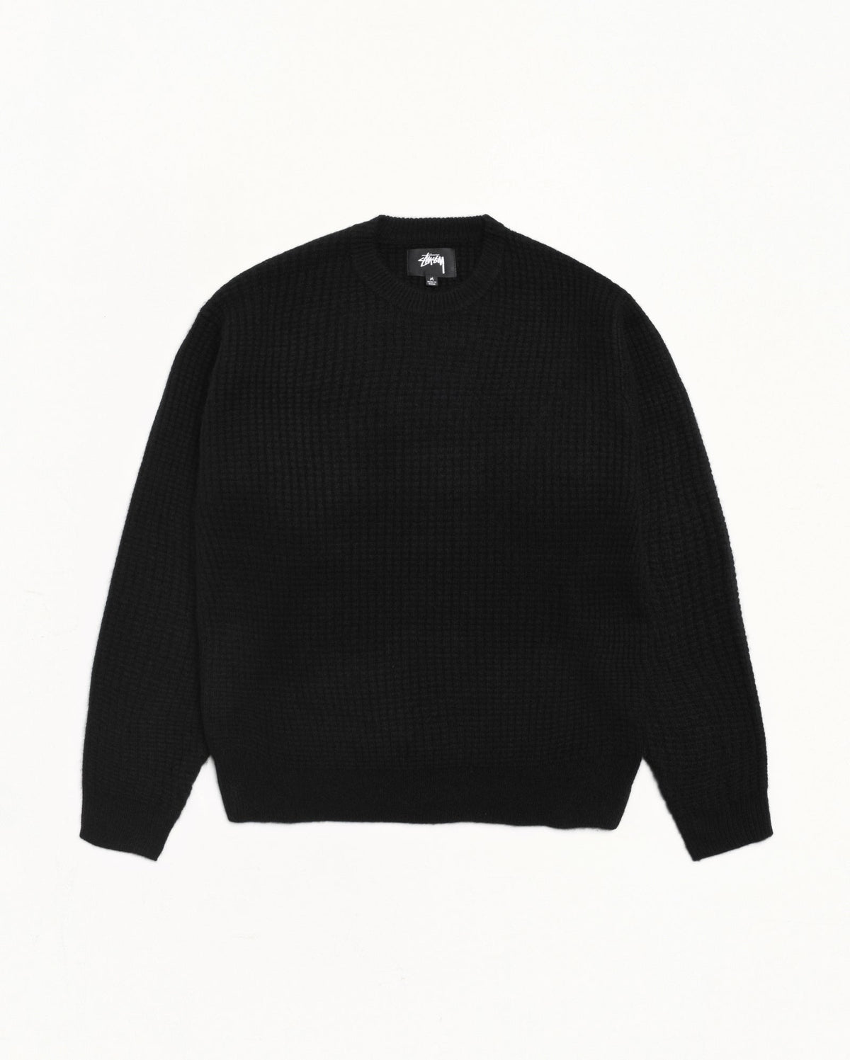Black Waffle Cashmere Sweater
