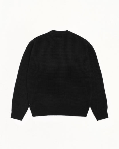 Black Waffle Cashmere Sweater