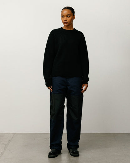 Black Waffle Cashmere Sweater