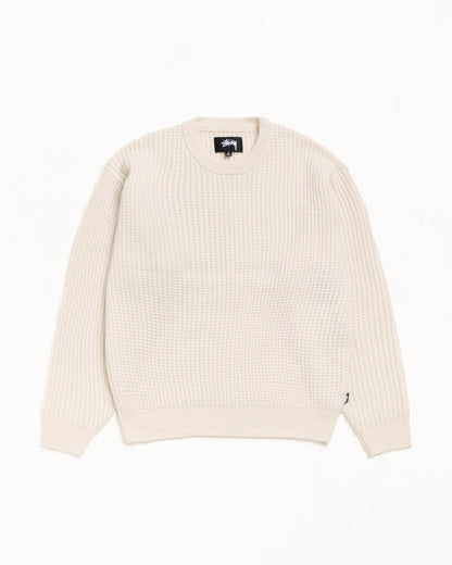 Ivory Waffle Cashmere Sweater