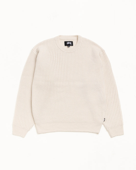 Ivory Waffle Cashmere Sweater