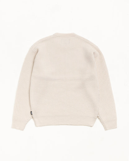 Ivory Waffle Cashmere Sweater