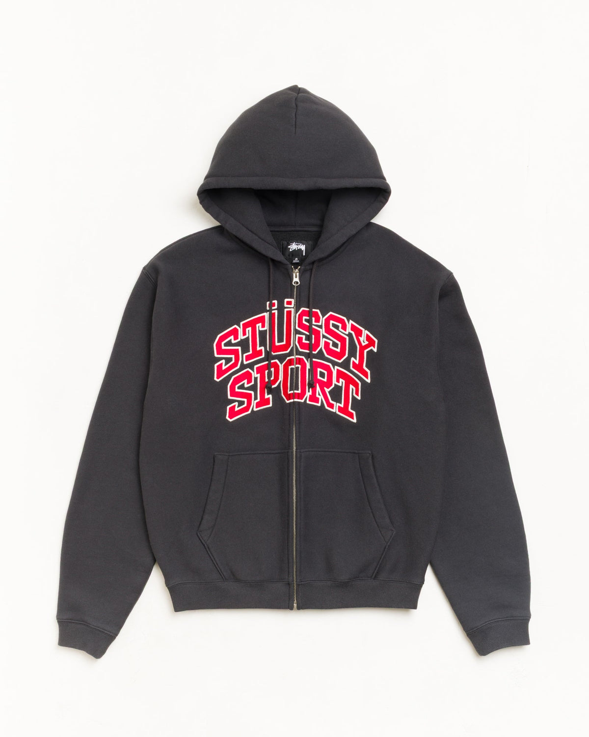 Washed Black Sport Zip Hood