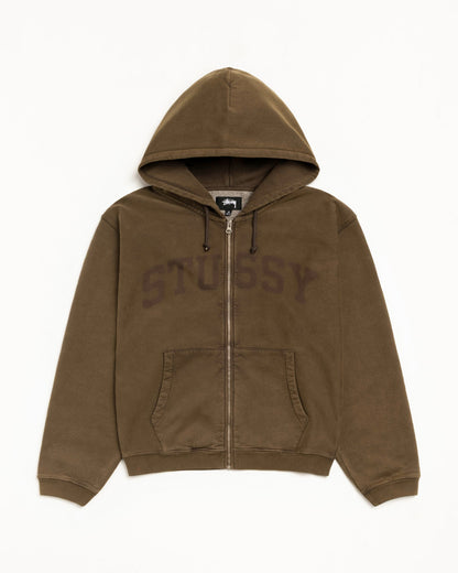 Olive Graphic Zip Hood