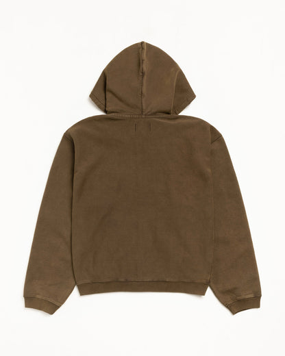 Olive Graphic Zip Hood