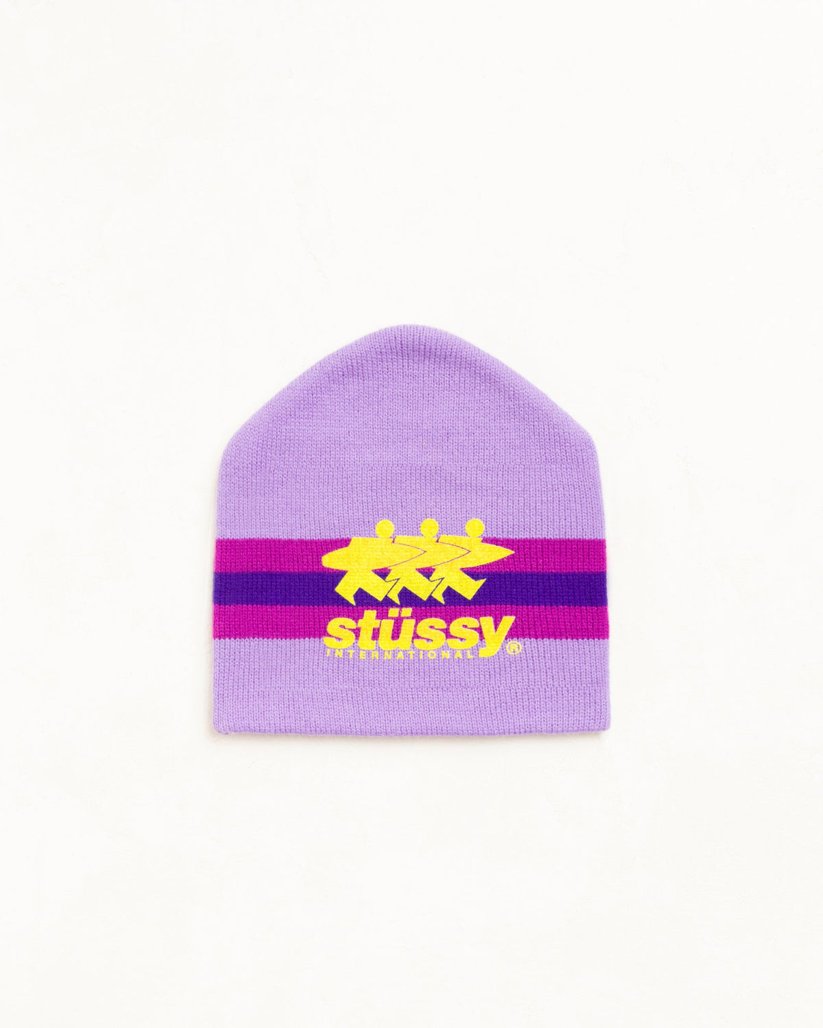 Purple Stripe Ski Beanie