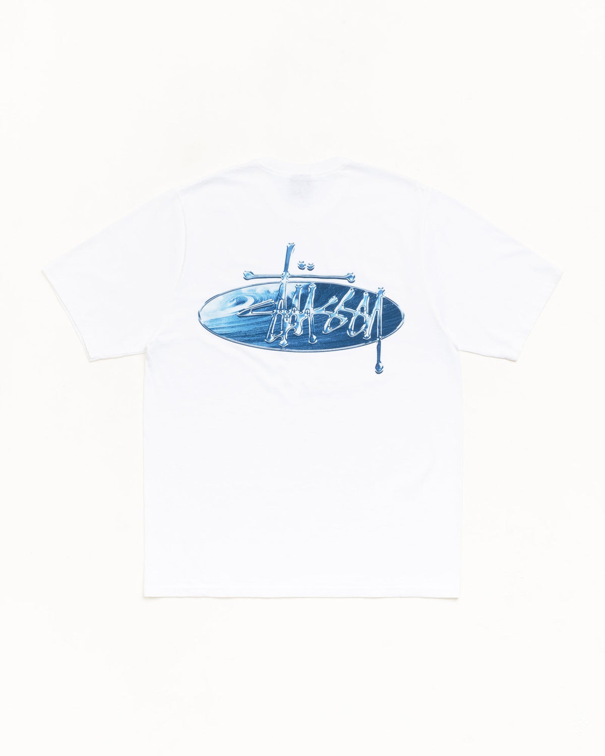 White Wave Oval Tee