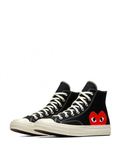 Black High Converse Heart