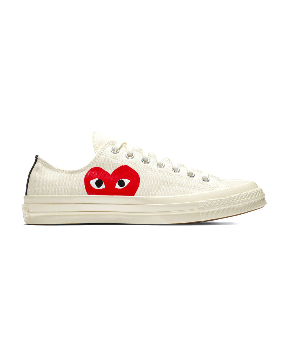 White Low Converse Heart