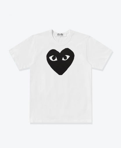 Black Big Heart Cotton T-Shirt