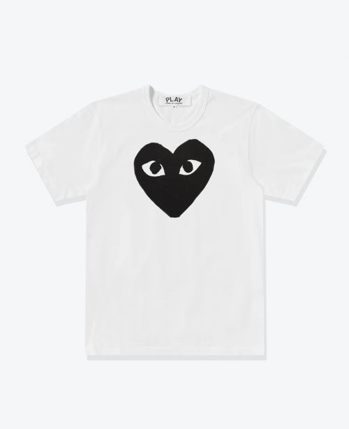 Black Big Heart Cotton T-Shirt