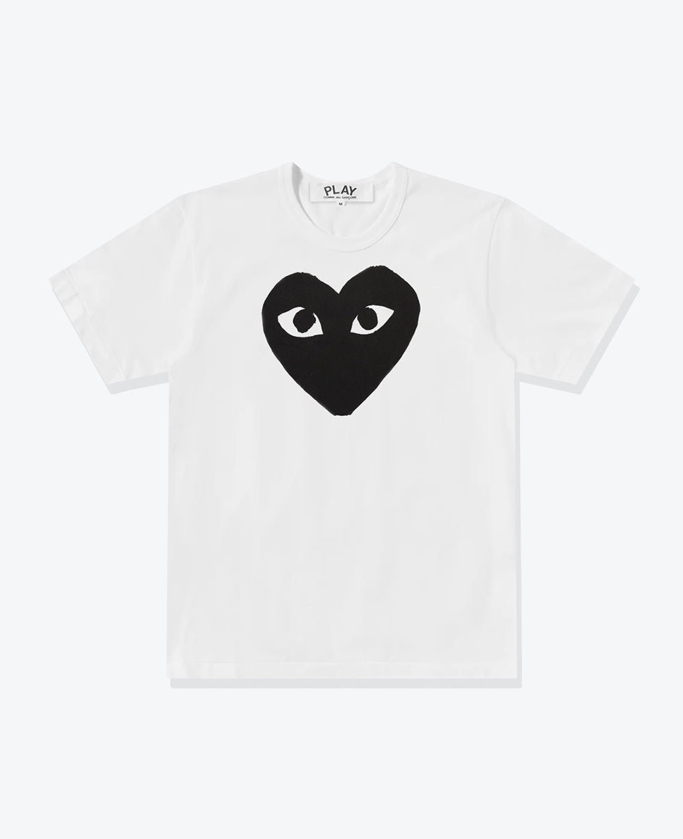 Black Big Heart Cotton T-Shirt