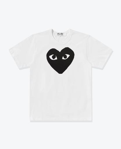 Black Big Heart Cotton T-Shirt