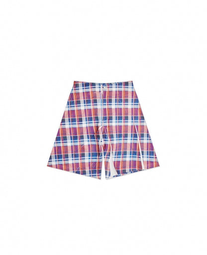 Checked Polyester Shorts