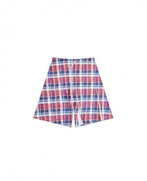 Checked Polyester Shorts