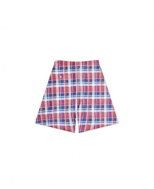 Checked Polyester Shorts