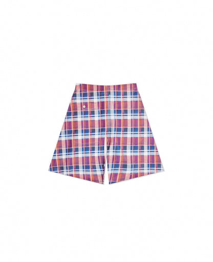 Checked Polyester Shorts
