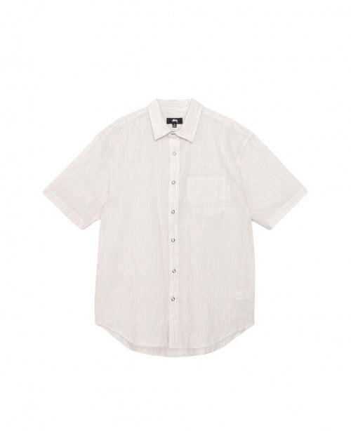 Beige Wavy Striped Shirt