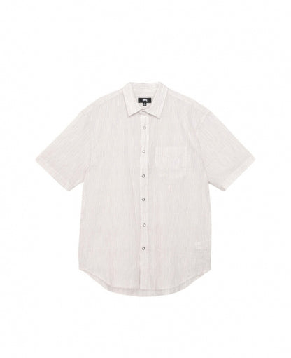 Beige Wavy Striped Shirt