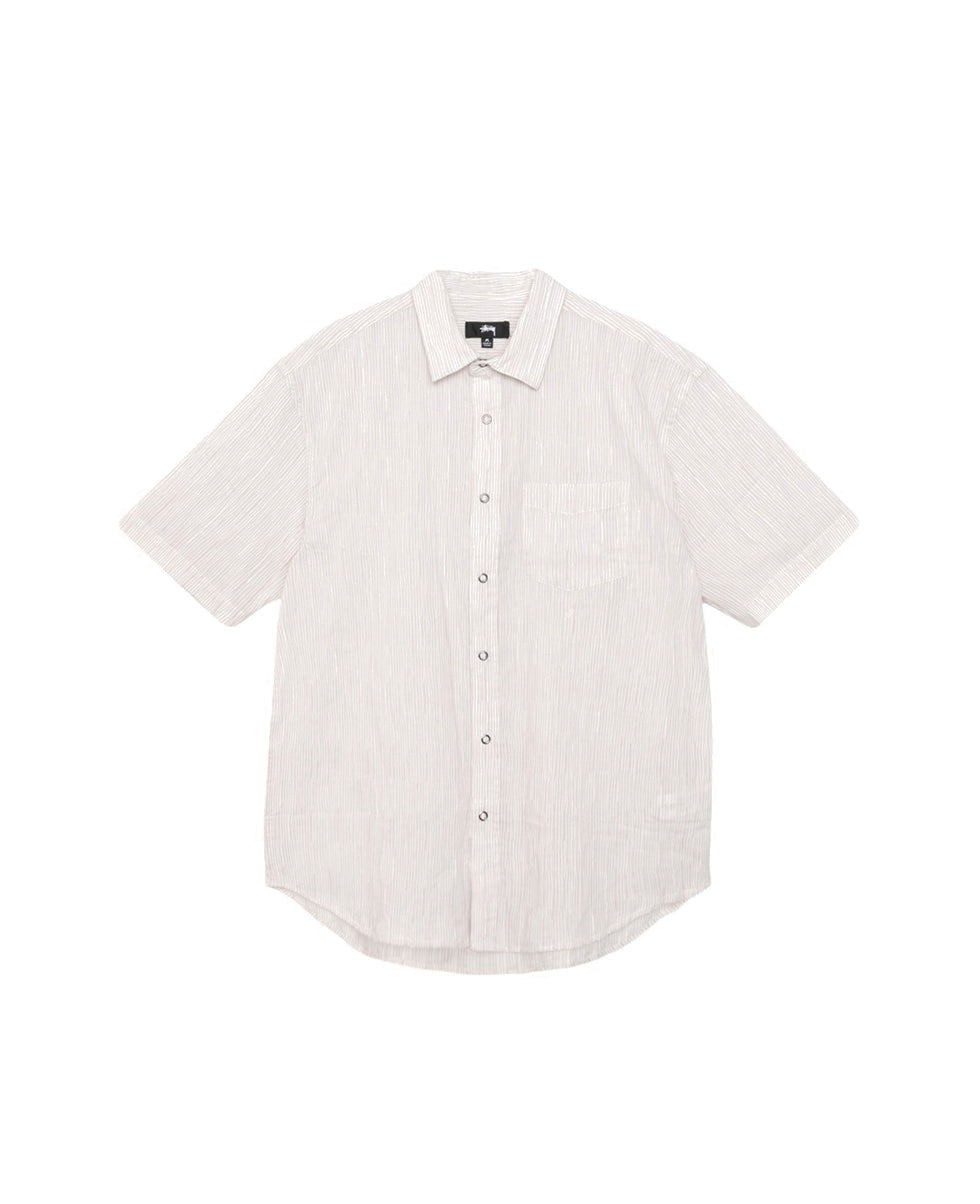 Beige Wavy Striped Shirt