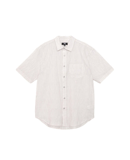 Beige Wavy Striped Shirt