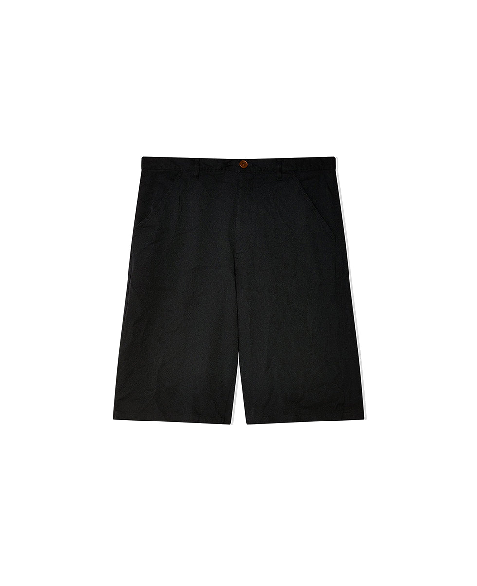 Black Polyester Shorts