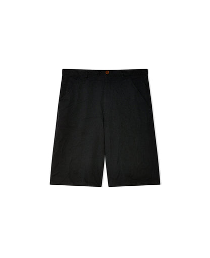 Black Polyester Shorts