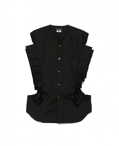 Black Side Frill Top