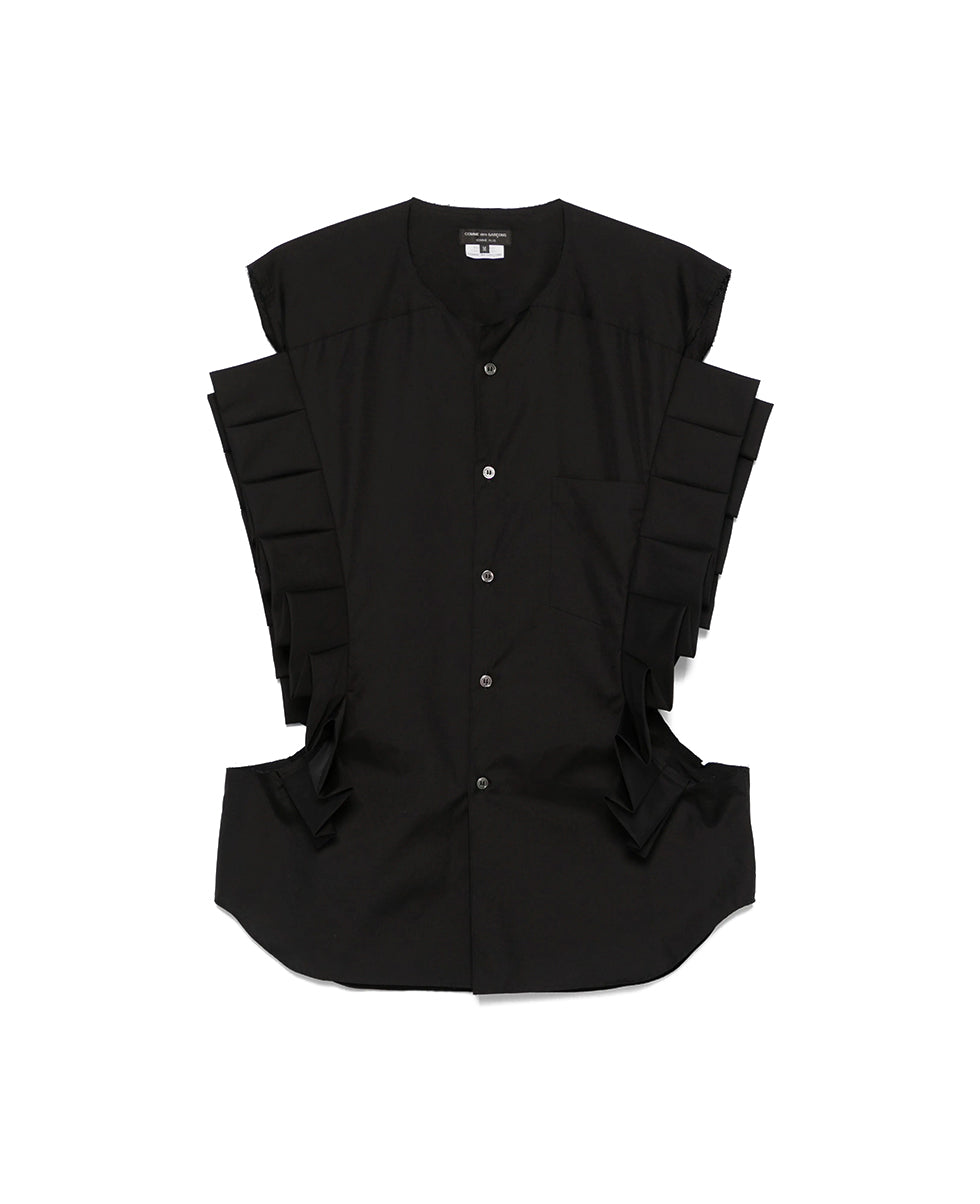 Black Side Frill Top