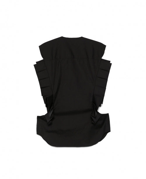 Black Side Frill Top