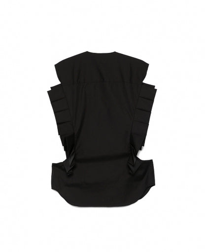 Black Side Frill Top