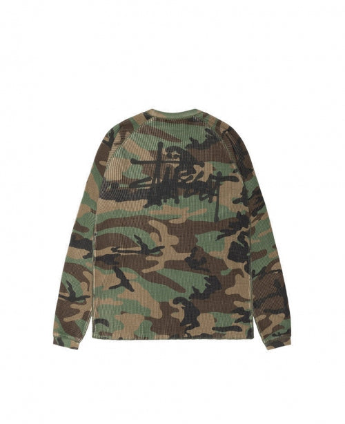 Woodland Camo Raglan Thermal Basic Stock