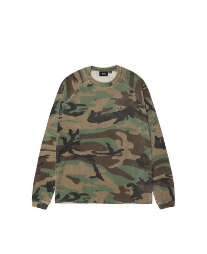 Woodland Camo Raglan Thermal Basic Stock