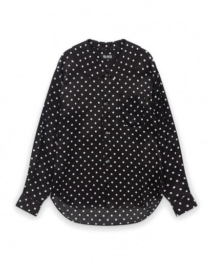 Round Collar Polka Dot Shirt