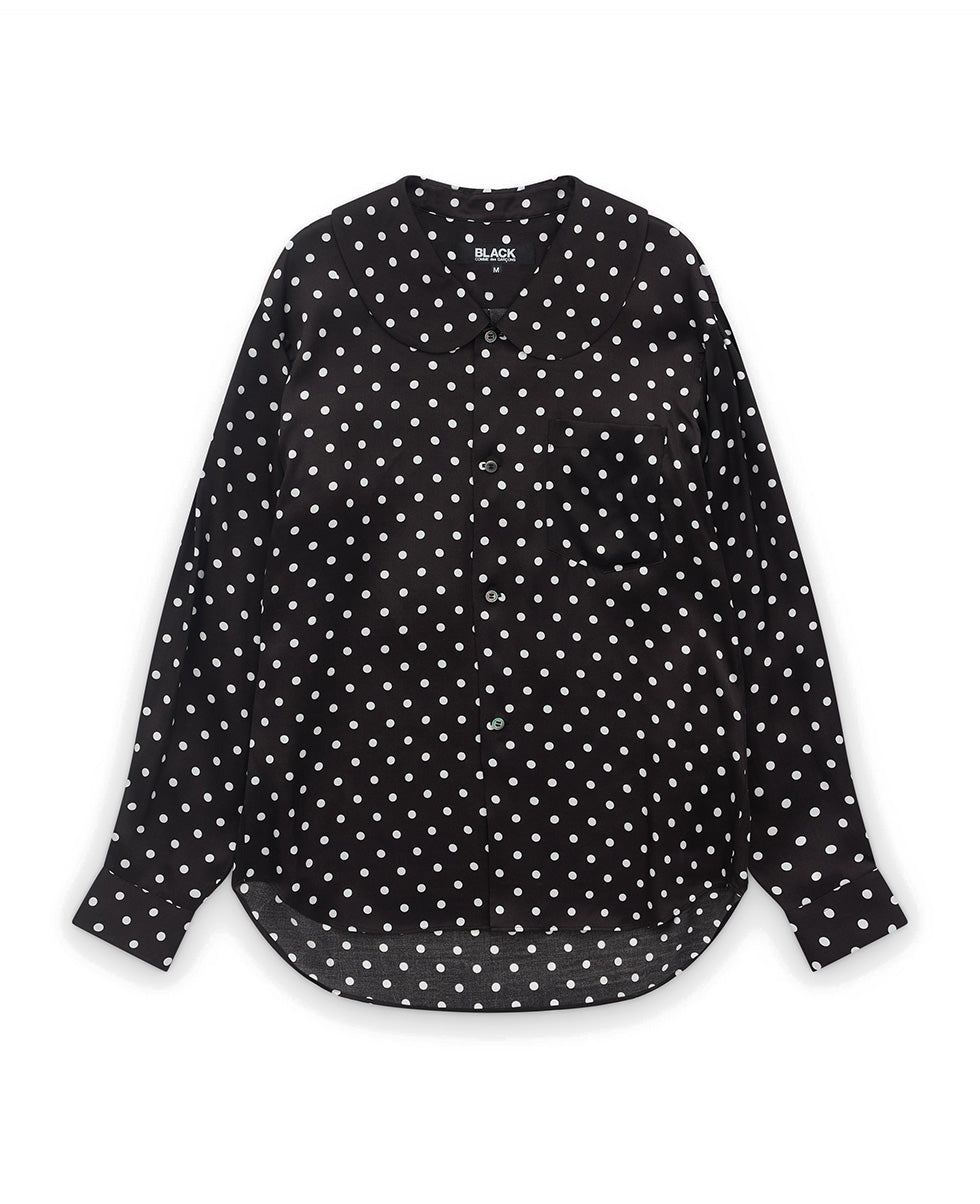 Round Collar Polka Dot Shirt