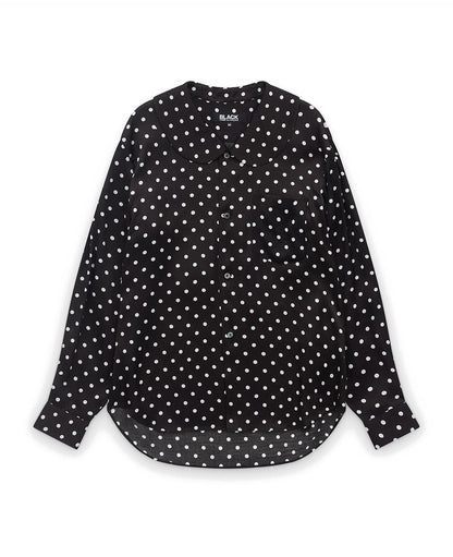 Round Collar Polka Dot Shirt