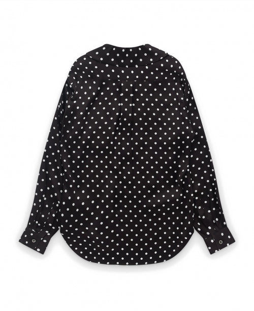 Round Collar Polka Dot Shirt