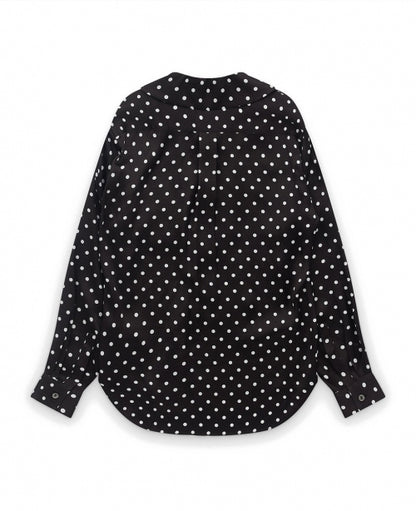 Round Collar Polka Dot Shirt