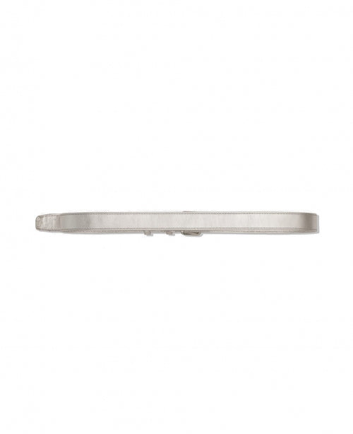 Silver Leather Belt