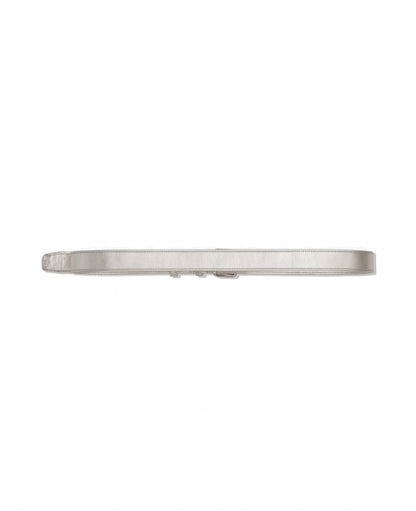 Silver Leather Belt
