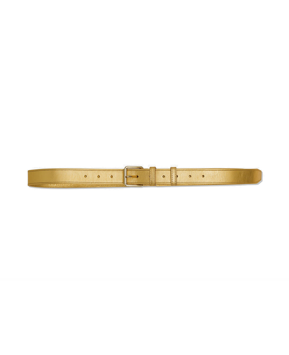 Gold Leather Belt