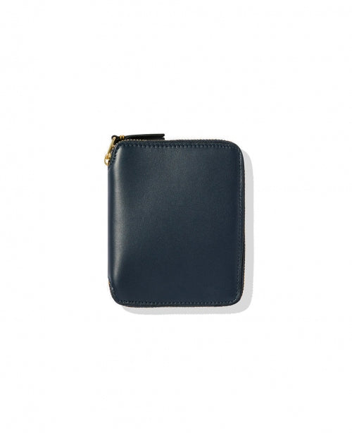 Navy Square Leather Wallet