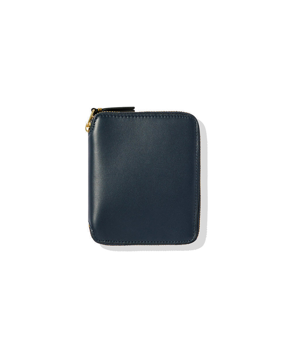 Navy Square Leather Wallet